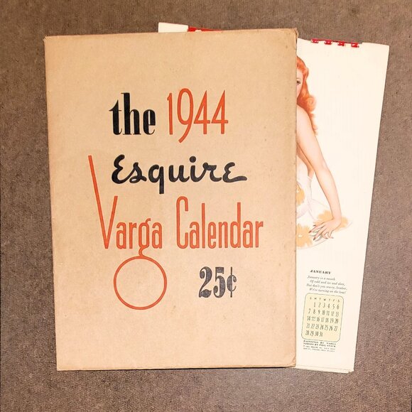 Esquire Varga 1944 Pin-Up Girl Calendar Risque with envelope - Picture 2 of 6